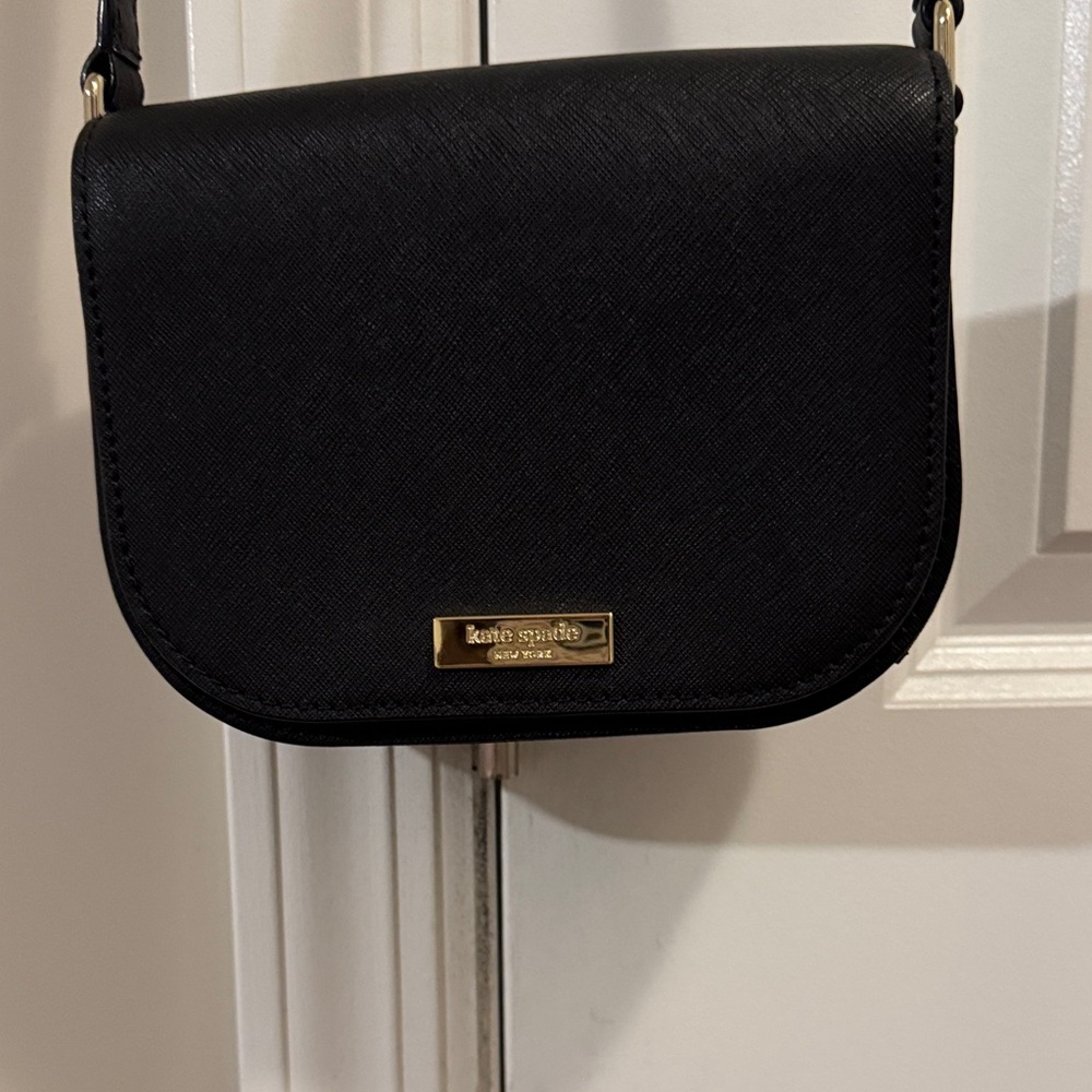 kate spade Black Crossbody Bag with Gold Accent